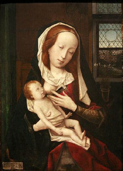 Jan provoost Virgin giving milk oil painting image